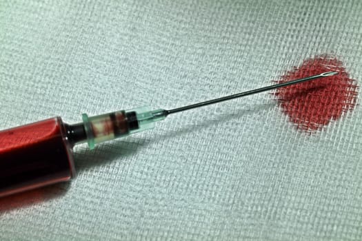 Bloody syringe
