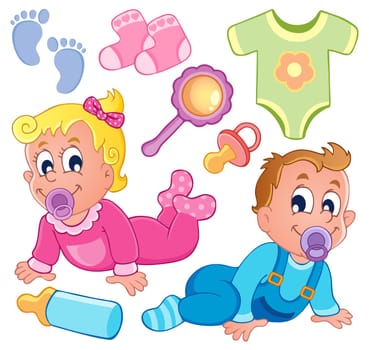 Babies theme collection 2 - picture illustration.