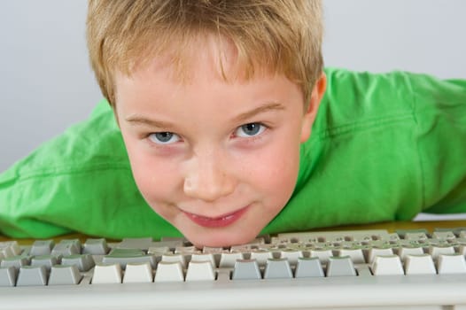 boy with computer