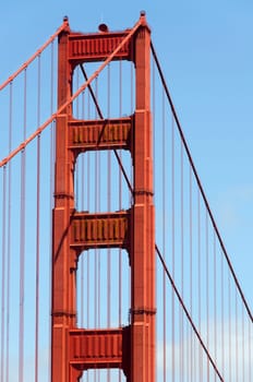 pylon of the Golden Gate in San Francisco, California