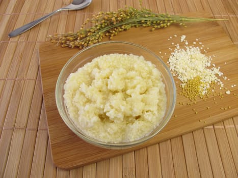 Warm millet porridge