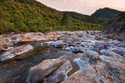 Fango river in west Corsica - France