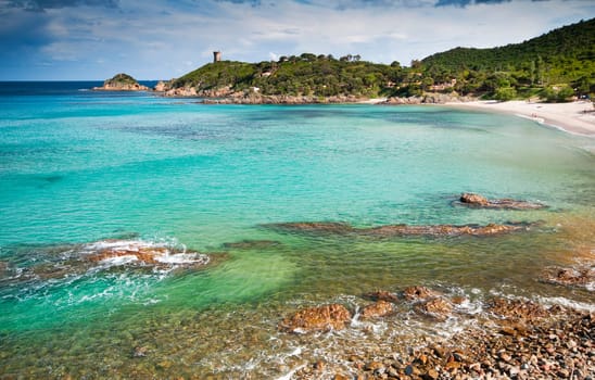 Beautiful beach in Corsica - France