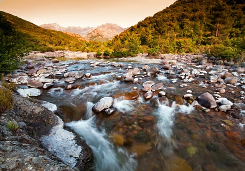 Fango river in west Corsica - France