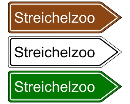 Petting zoo signpost