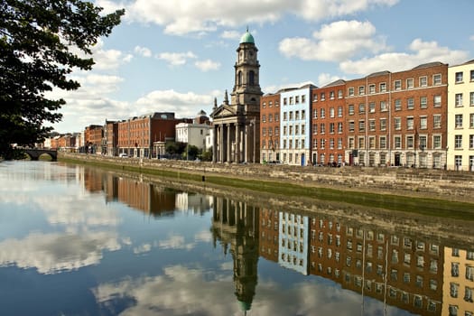 The River Liffey in Dublin,Ireland