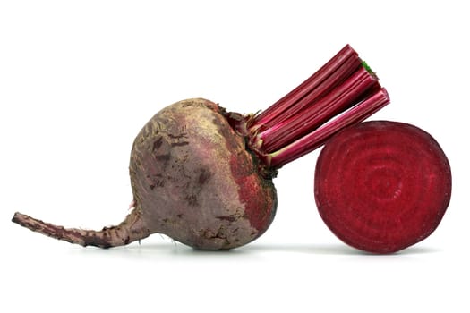 beet over white background