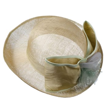 Fashion lady hat isolated on white background.