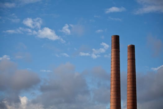 two industrial pipes