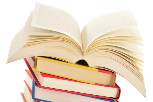 Composition with books on the table