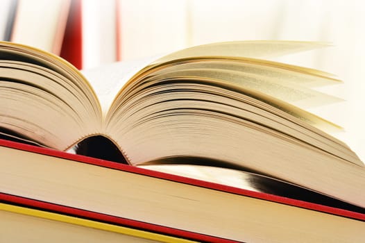 Composition with books on the table