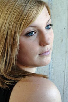 A dreamy look from blue eyes
