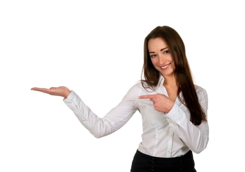 Businesswoman presenting