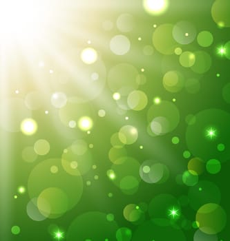 Illustration abstract background with bokeh effect - vector