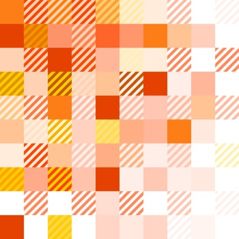 Orange and red texture with squares and diagonal lines