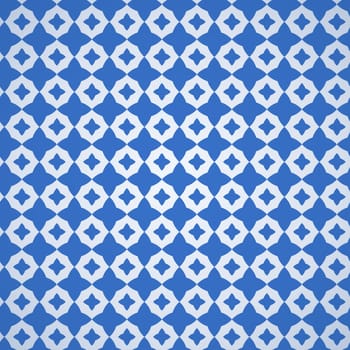 Classic pattern with white stars in blue circles