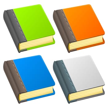 Handmade illustration of brown book isolated on white background