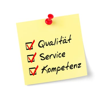 Quality,service and competence