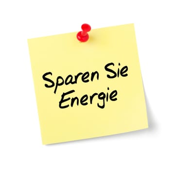 Sticky notes Save energy