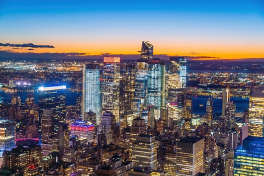 Manhattan's skyline, cityscape of New York City in the United State of America 