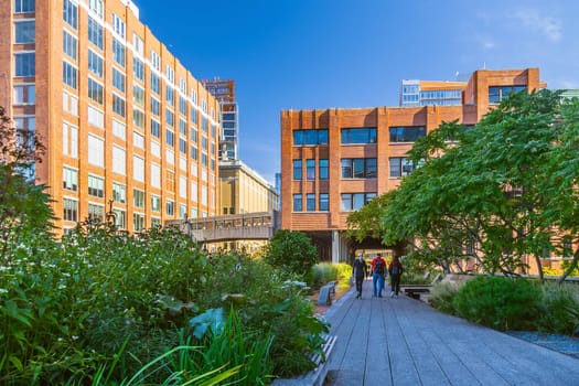 The High Line, a famous public park in Manhattan United States