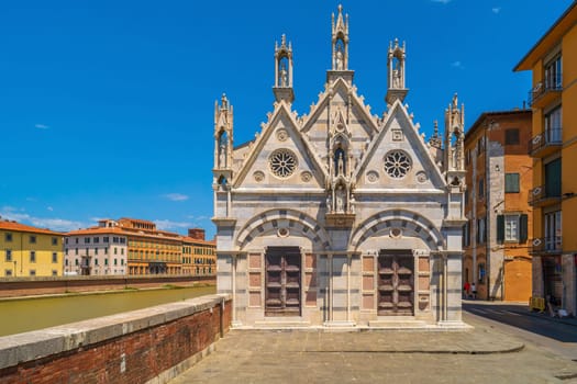Santa Maria della Spina, beautiful Church near river Arno in Pisa, Tuscany, Italy