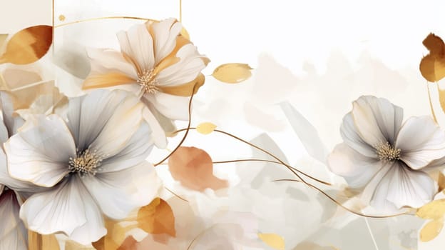 Watercolor abstract design for background of wedding or buzzy social media banner generative AI