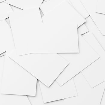 business card conceptual background, a stack of cards with only the top card is not covered.