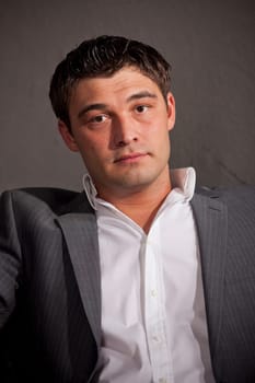 Portrait of a handsome man in business suit