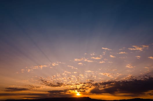 sunrise in Bryce Canyon National Park in Utah in the United States of America