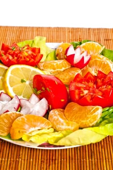 Mix vegetables and fruit for your breakfast