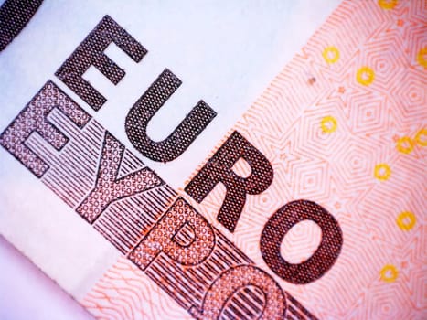 Close-up Euro bill