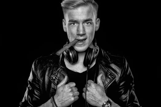 Portrait of a disc jockey