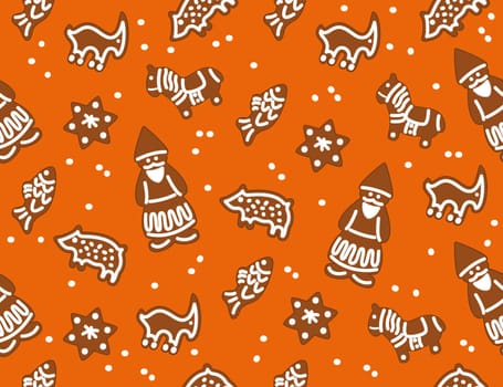 The seamless with Christmas cookies