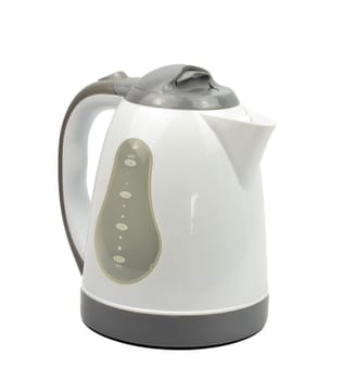 plastic kettle isolated on white background