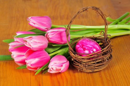 Easter Tulips Flowers Eggs