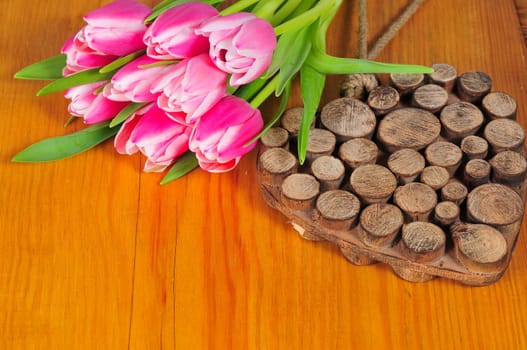 Easter Table Decoration Tulips Eggs