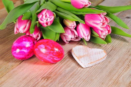 Easter Tulips Flowers Eggs