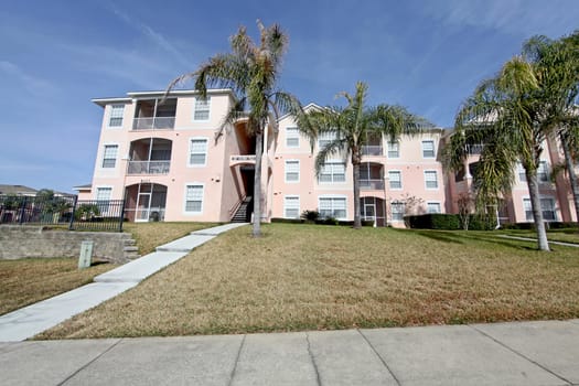A condo unit in Florida with Palm Trees