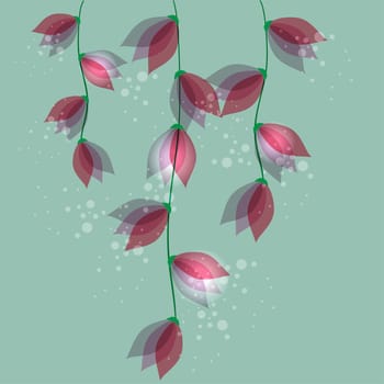 Spring time contemporary transparent flowers background. EPS10 file version. This illustration contains transparencies and is layered for easy manipulation and customization.
