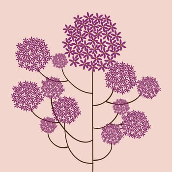 Spring flowers bouquet background. Vector file layered for easy manipulation and custom coloring.
