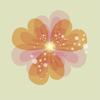 Spring love transparent heart shape flower. EPS10 file version. This illustration contains transparencies and is layered for easy manipulation and customization.