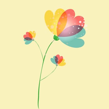 Spring time contemporary transparent flower background. EPS10 file version. This illustration contains transparencies and is layered for easy manipulation and customization.