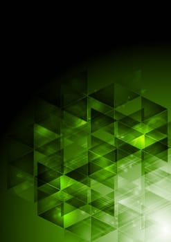 Dark green technology background. Vector design eps 10