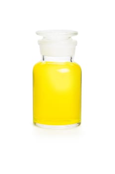 Laboratory Bottle with Yellow Liquid