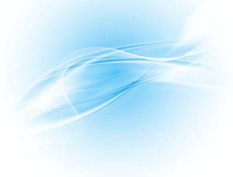 White and blue waves. Eps 10 vector background