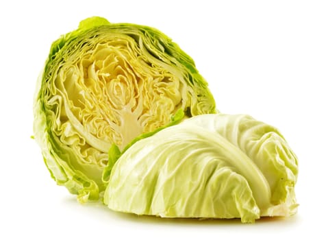 Fresh cabbage isolated on white background