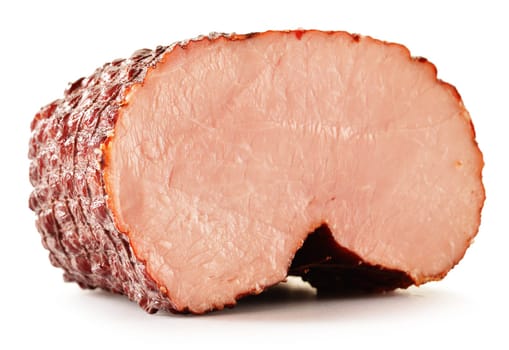 Fresh ham isolated on white background