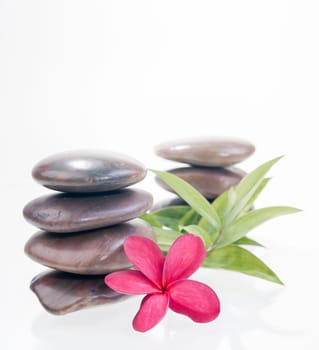 Balanced red stones