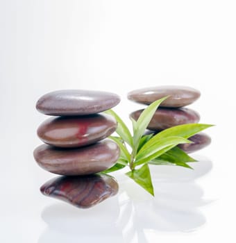 Balanced red stones